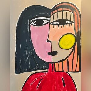 🎨 🖼️ Original art Abstract painting of a female